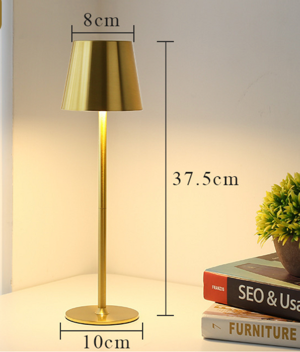 LED oppladbar skrivebordslampe - berøringsbryter bordlamper, 3 fargemoduser, dimmefunksjon - ideell for soverom, stue, bar og middagsdekorasjonsbelysning