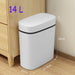 14L Press-Top Waterproof Bathroom Waste Bin — White PP Plastic