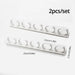 2-Pack Grey Wall-Mounted Adhesive Spice Rack – Five-Hole Jar & Bottle Holder