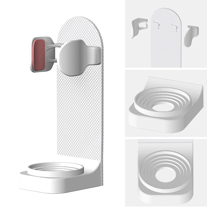 Adjustable Electric Toothbrush Holder – Silicone Non‑Slip Wall Mount (Fits 18–35mm)