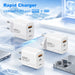 65W GaN Dual-Port USB Charger — USB-C & USB-A, EU/US Plug Options
