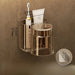 2 Sets Wall-Mounted Toothbrush Holders with Mouthwash Cups — Plastic Bathroom Storage