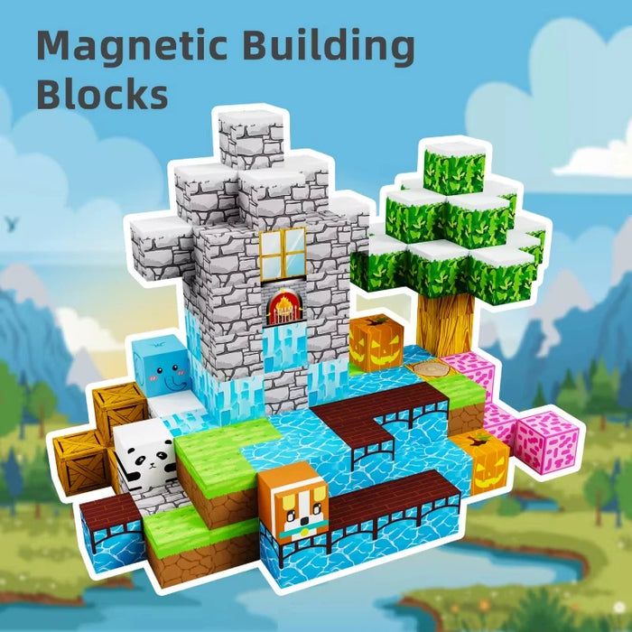 100-piece DIY Magnetic Building Block Set – Educational Construction Kit for Kids