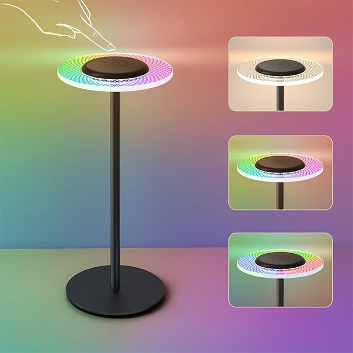 RGB Fargeforandrende Trådløs Bordlampe - Berøringskontroll, DIY Dimmbar Skrivebordslampe - Perfekt for Middag, Terrasse, Soveromsmiljøer