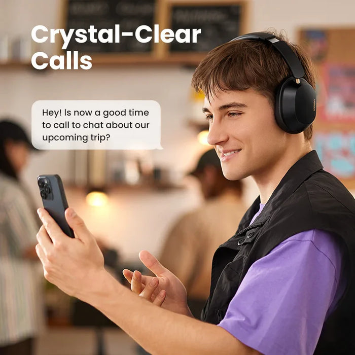 UGREEN MAX5C Trådløse Støydempende Bluetooth-hodetelefoner - 43dB Hybrid Aktiv Støydemping, Hi-Res LDAC, 75H Spatial Audio Hodesett Øretelefoner - Ideell for Støyfri og Langvarig Lydopplevelse.