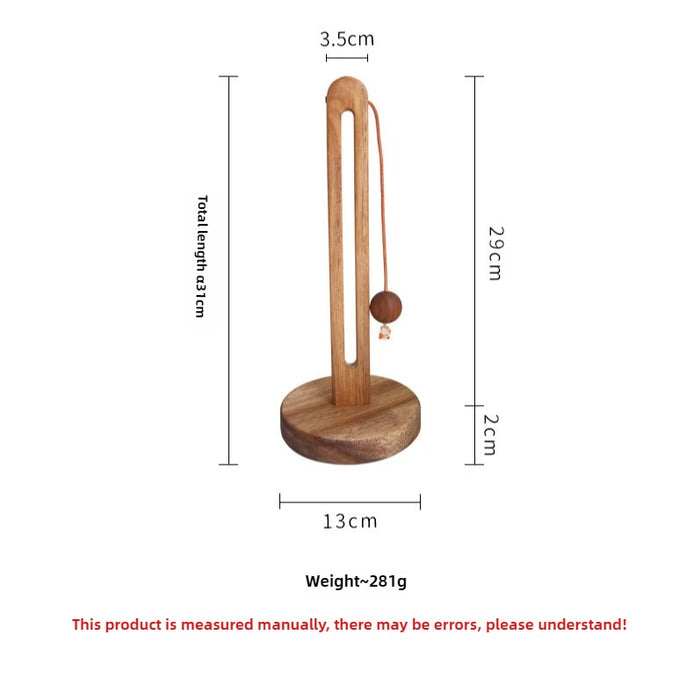 Solid Wood Paper Towel & Wrap Holder — Cat Paw / Four‑Leaf Clover / Cat