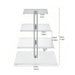 Acrylic 3/4-Tier Square Cake & Cupcake Stand with LED Lights