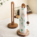 Solid Wood Paper Towel & Wrap Holder — Cat Paw / Four‑Leaf Clover / Cat