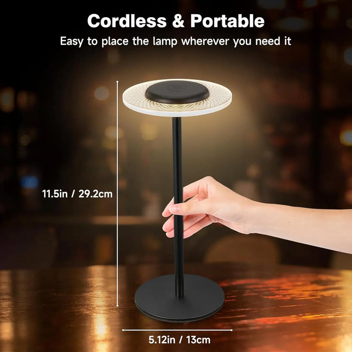 RGB Fargeforandrende Trådløs Bordlampe - Berøringskontroll, DIY Dimmbar Skrivebordslampe - Perfekt for Middag, Terrasse, Soveromsmiljøer