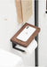 Wooden Toilet Roll Holder with Shelf — Wall-mounted, Rustproof Matt Black