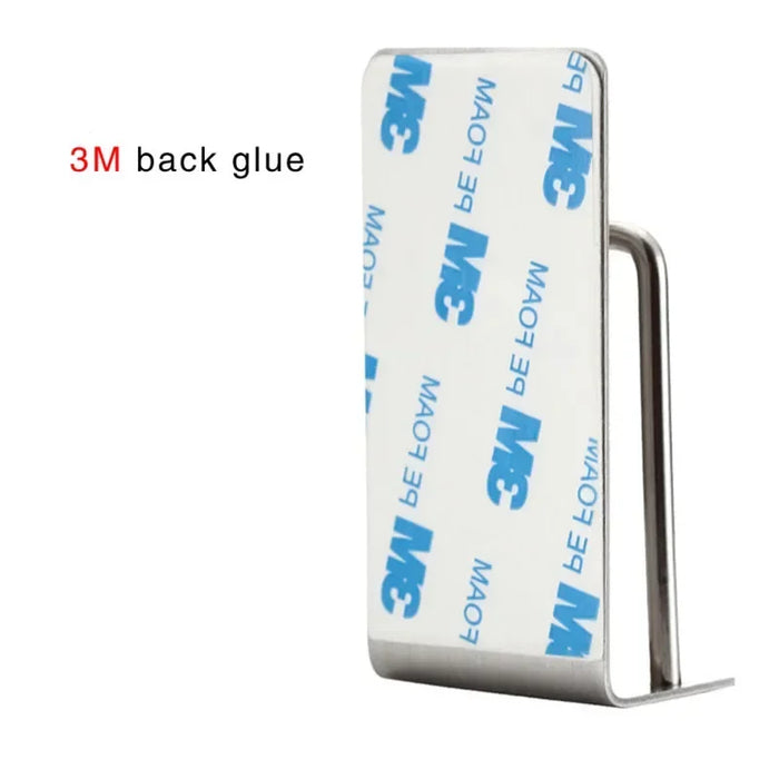 Stainless Steel Wall-Mount Toothbrush & Shaver Holder — 1 or 2 pcs