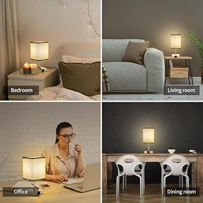 LED skrivebordslampe fra Bedside Lamps - berøringsdimmbar bordlampe med USB- og Type C-port, hurtiglading, øyebeskyttelse - ideell leselys for studenter og langvarige lesere