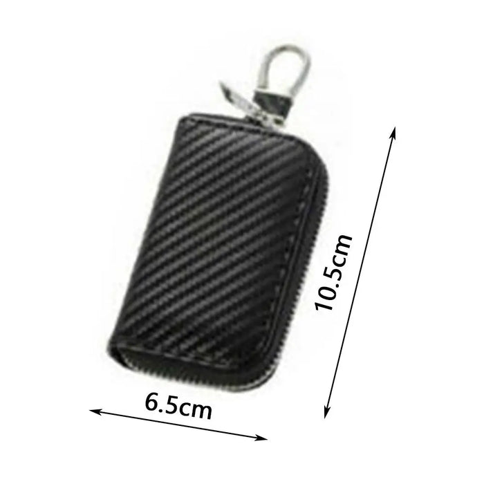 Portable RFID-Blocking Key Pouch — Zipped Faraday Case for Car Keys
