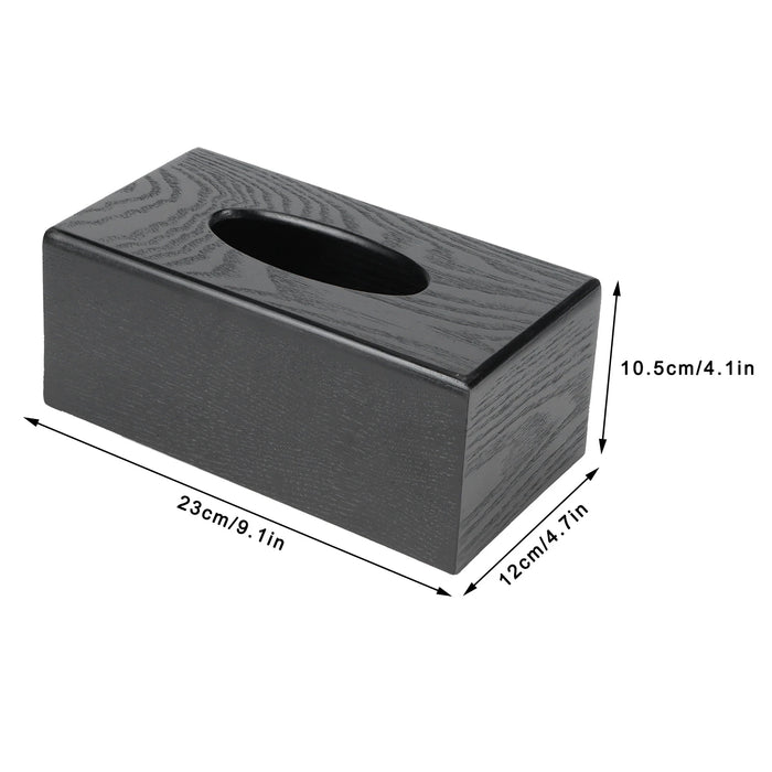 Black Wooden Tissue Box – Elegant Napkin Holder for Home & Hotel