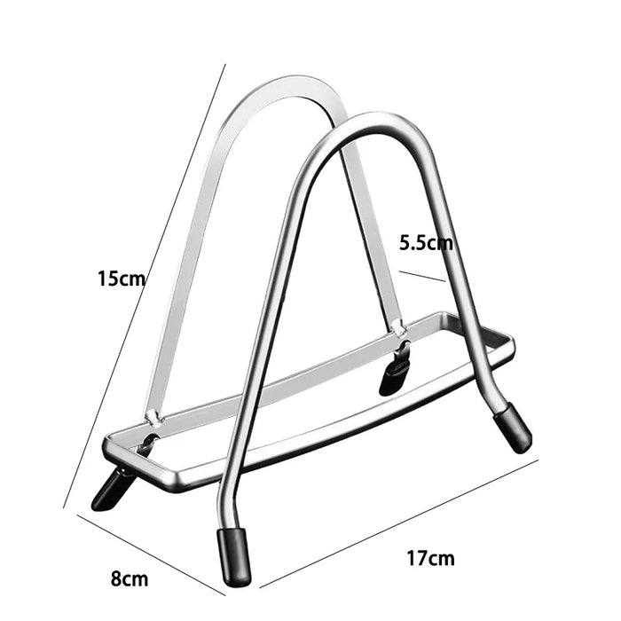 Stainless Steel Kitchen Rack — Lid, Cutting Board & Knife Organiser