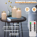 LED Flameless Acrylic Candles with Remote & Timer – Flickering, Battery Powered