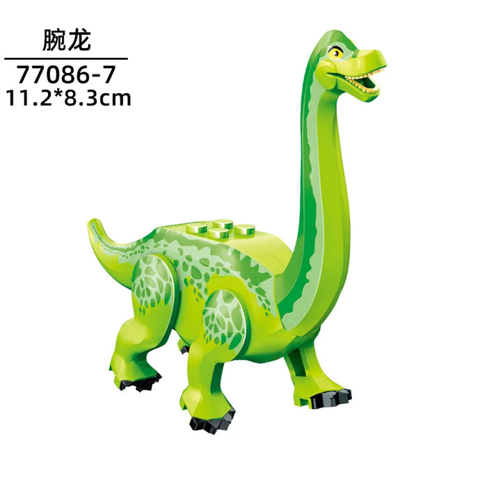 Tyrannosaurus Rex Building Block Figure — Jurassic Dinosaur Brick Toy (LEGO-compatible, 1pc)