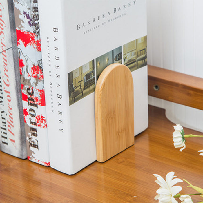 Nature Bamboo Desktop Bookends – Bamboo Book Stand (S & L)