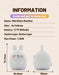 Mini Rabbit White Noise Machine & LED Night Light — 20 Soothing Sounds, USB‑C Rechargeable Silicone Sleep Aid