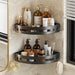 2pcs Corner Bathroom Shelf — Single-Tier Stainless Steel, No‑Drill Adhesive, Model FGR342
