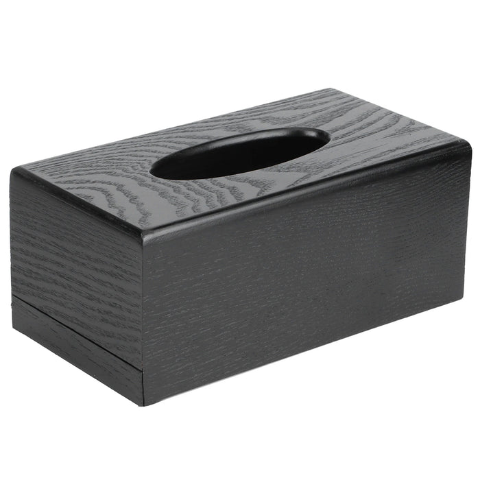 Black Wooden Tissue Box – Elegant Napkin Holder for Home & Hotel