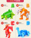 GUDI 26-piece A–Z Transforming Alphabet Robot & Dinosaur Building Block Toys