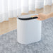 Slim Press-Top Bin with Lid and Wheels — Small Kitchen & Bathroom Waste Basket