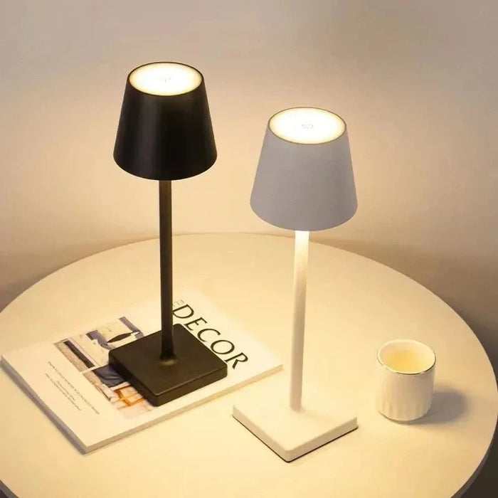 LED Skrivebordslampe - Usb-ladbar, vanntett, trådløs berøring for bar, restaurant, hotellrom - Ideell bordbelysningsløsning for hotell- og restaurantbransjen