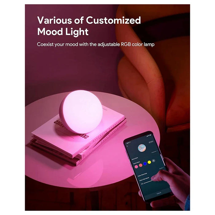 Smart bordlampe dimbar skrivebordslampe - app-/stemmestyrt, LED RGB, fargeskiftende, berøringslampe med britisk plugg - ideell for moderne smarthjem og teknologientusiaster