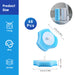 Flushable Toilet Brush Refills – 48 Disposable Sponge Heads (Blue)