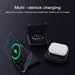 Magnetic Wireless Charger Foldable Stand - 2-in-1 with 15W Fast Charging Functionality for iWatch Ultra/8/7/6 and iPhone 14 Pro/13/12 - Ideal for Apple Watch and iPhone Owners Needing Faster Charging - Shopsta EU