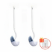S‑Shaped Wall‑Mounted Toilet Brush, Long Handle, Soft PP Bristles, 39×11cm