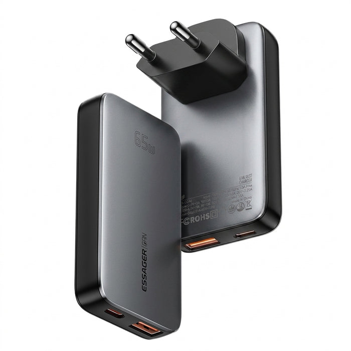 65W GaN Ultra-Thin Travel Charger — PD 3.0, PPS & QC 4.0 USB-C