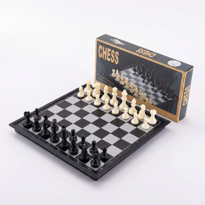 24cm Foldable Magnetic Chess, Checkers & Backgammon Board (QLYX02)