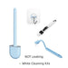 WIKHOSTAR Wall Mounted Toilet Brush Silicone Flat Brush Head Toilet Brush Cleaner Brush Set Toilet Cleaning Brush Bathroom - Shopsta EU
